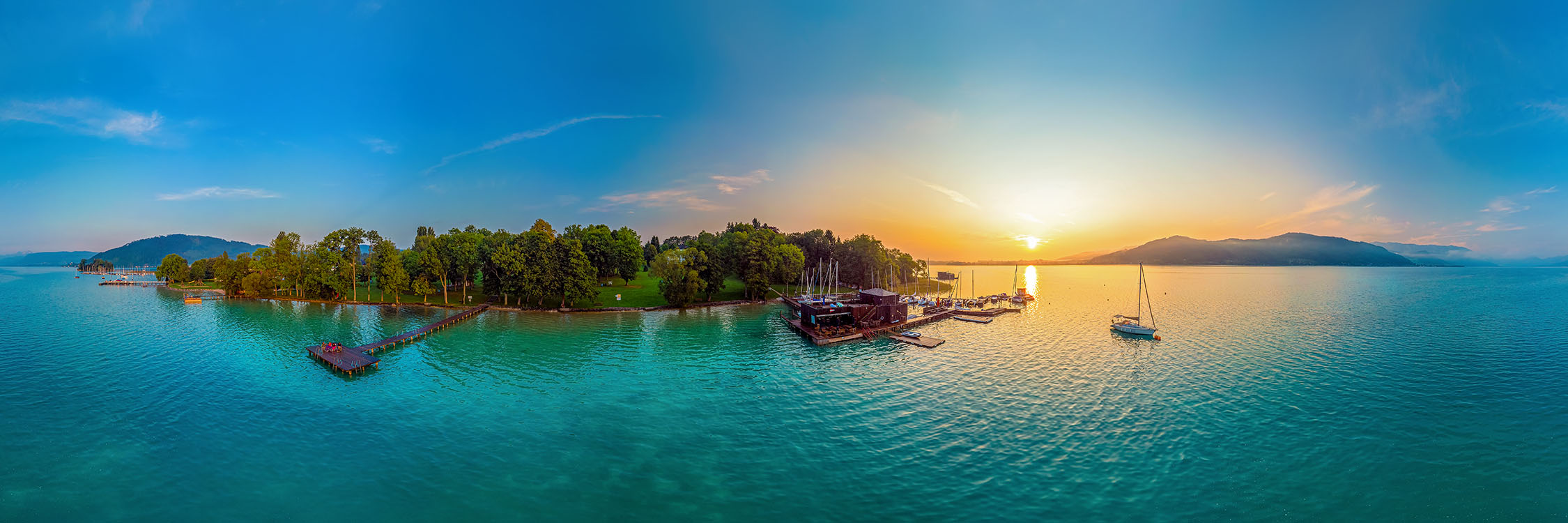 Attersee Segelboot Landschaftsfotografie Österreich Salzkammergut Prints Drucke Poster Art-Print Alu-Verbund Dibond