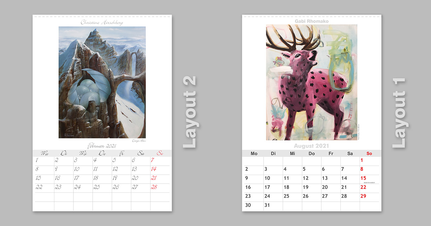 Kalender 2021 Layout Vorlage AT Österreich Druck Bestellen Gestalten 