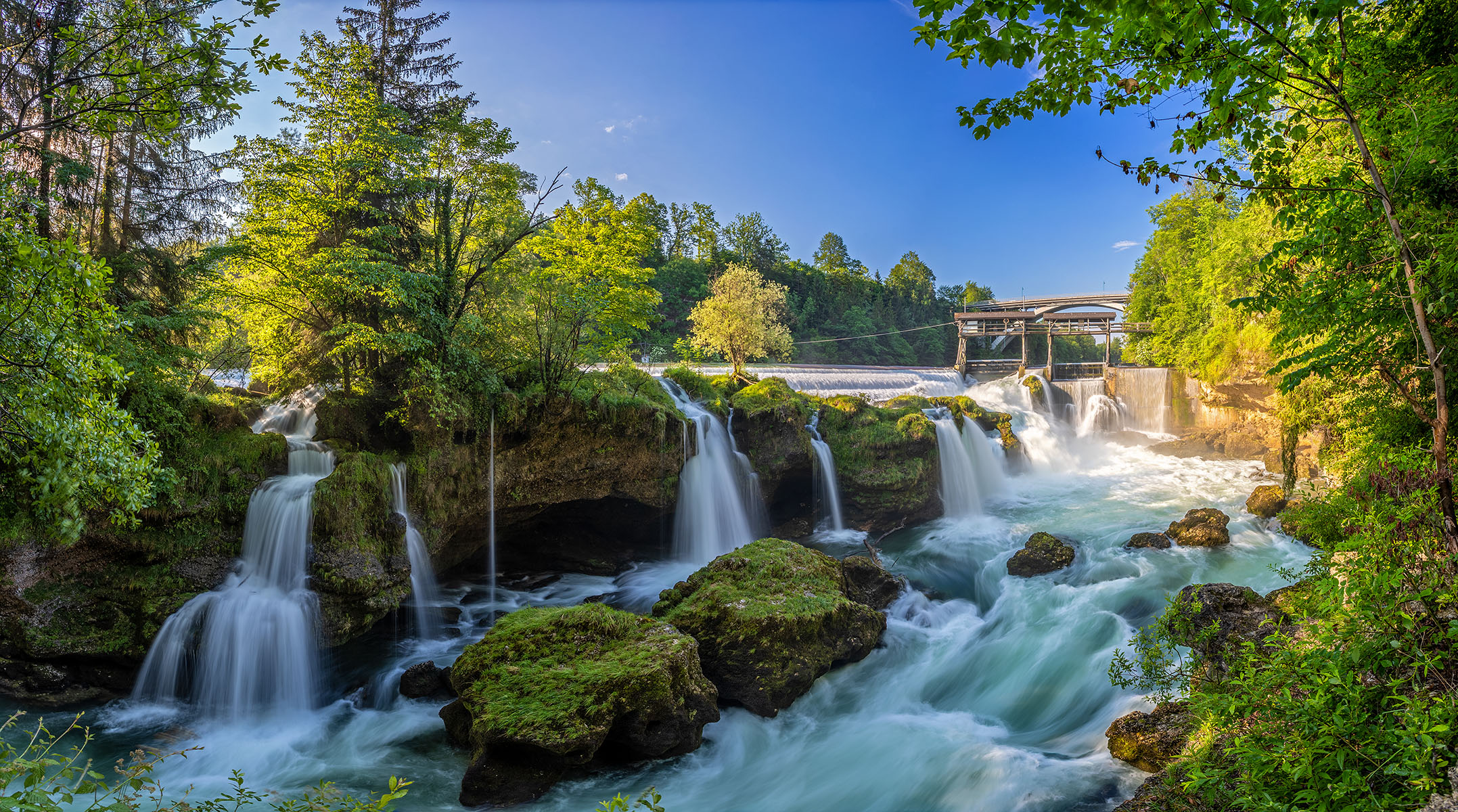 Traunfall Roitham Desselbrunn Oberösterreich Wasser Wasserkraft Landschaftsfotografie Print Linzenz Leinen Art-print Dibond Digitaldruck